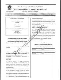 DIÁRIO ELETRÔNICO DA J USTIÇA DO TRABALHO