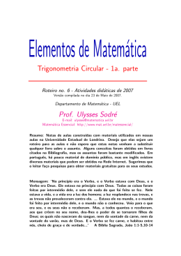 Elementos de Matem&aacute;tica: Notas de aulas