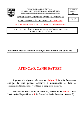 Gabarito Provis&oacute;rio - BCT
