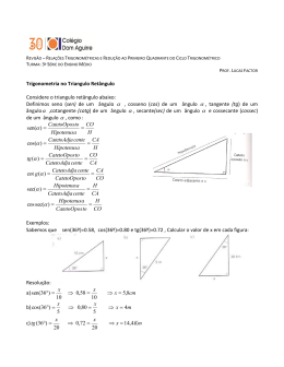 Introdu&ccedil;&atilde;o &agrave; Trigonometria