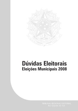 Dúvidas Eleitorais - Eleições Municipais 2008