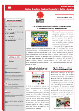 boletimvirtual.ed16 - Cáritas Brasileira Regional NE 3