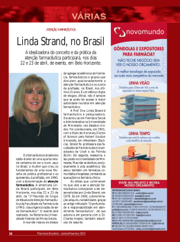 Linda Strand, no Brasil. - V&Aacute;RIAS