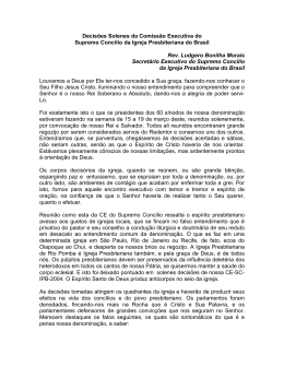 Decis&otilde;es Solenes da Comiss&atilde;o Executiva do Supremo Conc&iacute;lio da