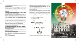 Esclarecimentos sobre o acto eleitoral