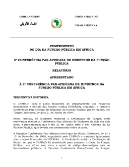 Cumprimento do Dia da Função Pública em África