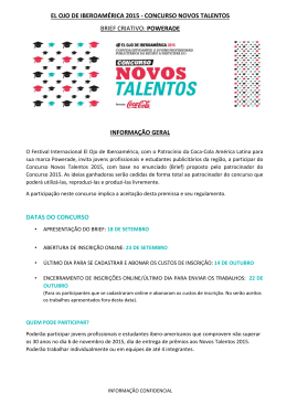 el ojo de iberoam&eacute;rica 2015 - concurso novos talentos brief criativo
