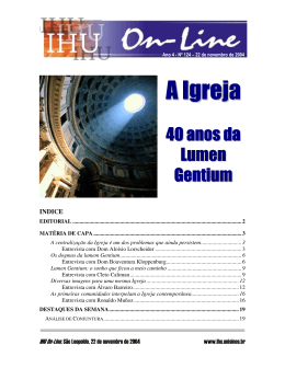 40 anos da Lumen Gentium