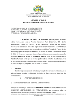 Dezembro - Prefeitura de Uni&atilde;o da Serra