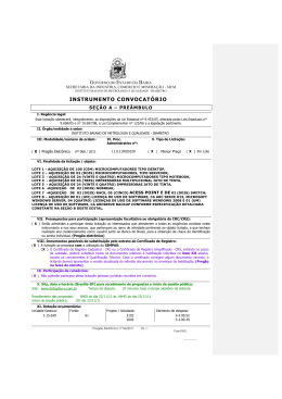 Edital - Instituto Baiano de Metrologia e Qualidade