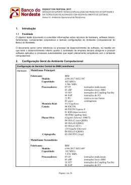 Ambiente Operacional da Plataforma