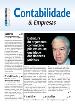Estrutura do or&ccedil;amento comunit&aacute;rio p&otilde;e em causa qualidade das