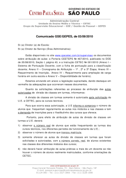 Comunicado GSE/GEPES, de 03/09/2010 - EAD