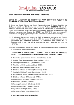 ETEC Professor Basilides de Godoy &ndash; S&atilde;o Paulo