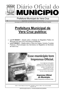 Prefeitura Municipal de Vera Cruz publica: - APLB