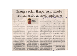 Energia solar, limpa, renov&aacute;vel e - Isomax
