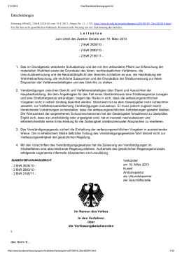 Entscheidungen