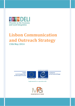 Lisbon Communication and Outreach Strategy 15th May 2014