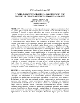 O Papel dos Consumidores na Conserva&ccedil;&atilde;o e no Manejo de