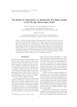 The Effects of Urbanization on Biodiversity and Water Quality in the