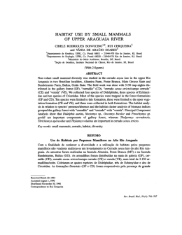 HABITAT USE BY SMALL MAMMALS OF UPPER ARAGUAIA RIVER