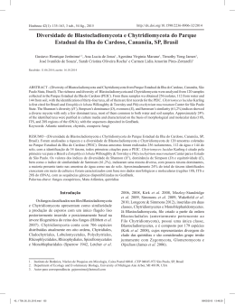 Diversidade de Blastocladiomycota e Chytridiomycota do Parque
