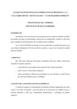 an&aacute;lise das estrat&eacute;gias das empresas banco bradesco s