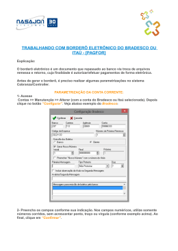 trabalhando com border&ocirc; eletr&ocirc;nico do bradesco ou ita&uacute;