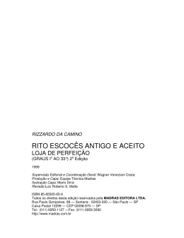 RITO ESCOC&Ecirc;S ANTIGO E ACEITO
