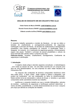 ANALISE DE DESGASTE EM UM CONJUNTO PINO AL&Ccedil;A