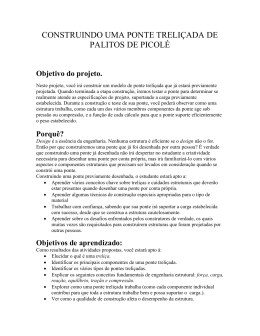 construindo uma ponte treli&ccedil;ada de palitos de picol&eacute;