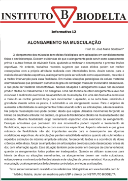 Alongamento na Muscula&ccedil;&atilde;o