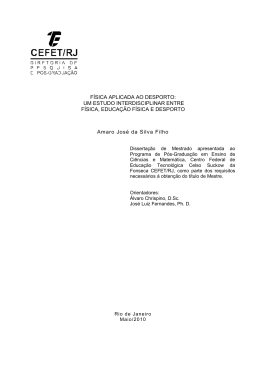 F&Iacute;SICA APLICADA AO DESPORTO - CEFET/RJ