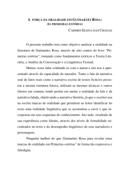 A for&ccedil;a da oralidade em Guimar&atilde;es Rosa