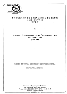 (ppra) laudo técnico das condições ambientais