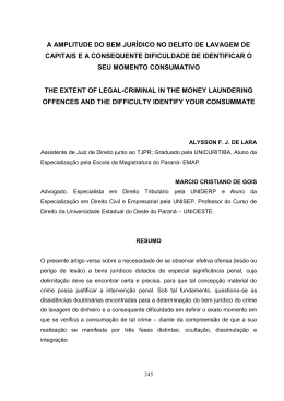a amplitude do bem jur&iacute;dico no delito de lavagem de capitais e a