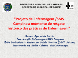 "Projeto de Enfermagem /SMS Campinas