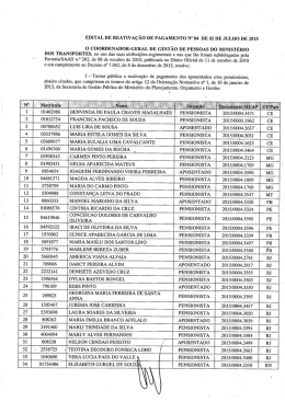 ` EDITAL DE REATIVAÇÃO DE PAGAMENTO N° `84 DE 02 DE