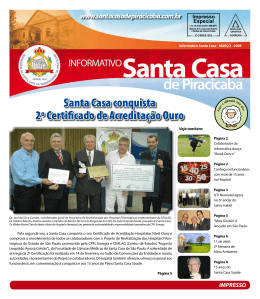 Santa Casa conquista 2&ordm; Certificado de Acredita&ccedil;&atilde;o Ouro