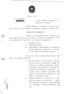 1972-1978. Contem o Codigo de Posturas do municipio de Itabira.