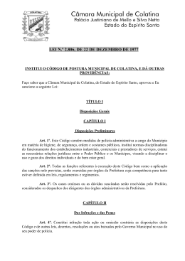 C&oacute;digo de Postura - Prefeitura Municipal de Colatina