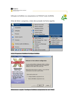 Utilização do EndNote nos computadores da FCNAUP (rede