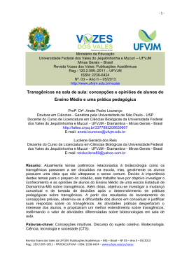 Transg&ecirc;nicos na sala de aula: concep&ccedil;&otilde;es e opini&otilde;es de