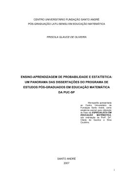 ensino-aprendizagem de probabilidade e estat&iacute;stica - PUC-SP