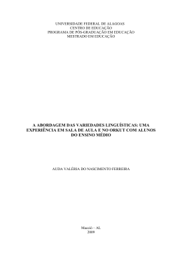 a abordagem das variedades linguísticas