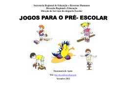 Jogos - Pr&eacute;-Escolar - Secretaria Regional Educa&ccedil;&atilde;o Recursos