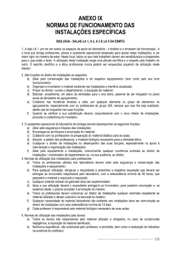 anexo ix normas de funcionamento das instala&ccedil;&otilde;es