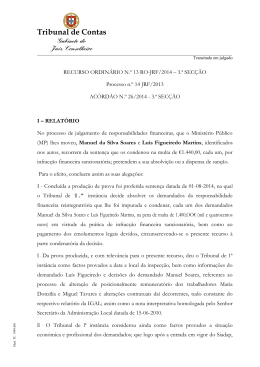Ac&oacute;rd&atilde;o n&ordm; 26/2014 - 3&ordf; S