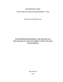 intraempreendedorismo: uma an&aacute;lise das percep&ccedil;&otilde;es do gestor