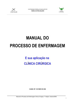 MANUAL DO PROCESSO DE ENFERMAGEM